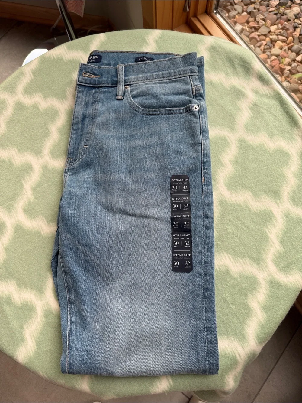 NWT J. Crew Light Blue Signature Flex Straight-Leg Jeans men’s 30x32